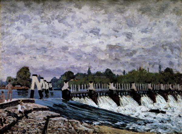 Alfred Sisley Molesey Weir-Morning France oil painting art